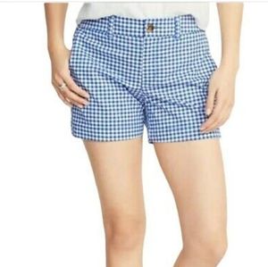 Old Navy Blue and White Checkered Shorts for Women Size 0